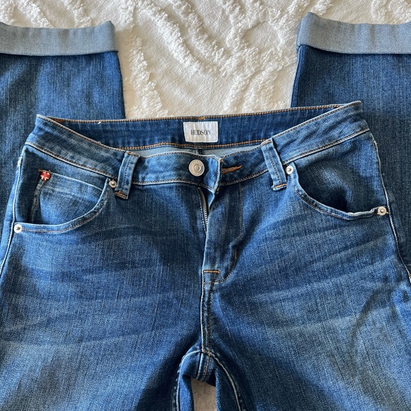 Hudson Jeans Bacara Crop Straight Cuffed Jeans - Picture 3 of 8